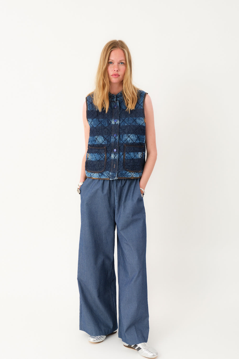 Lollys Laundry - Cairo Quilted Vest - Denim