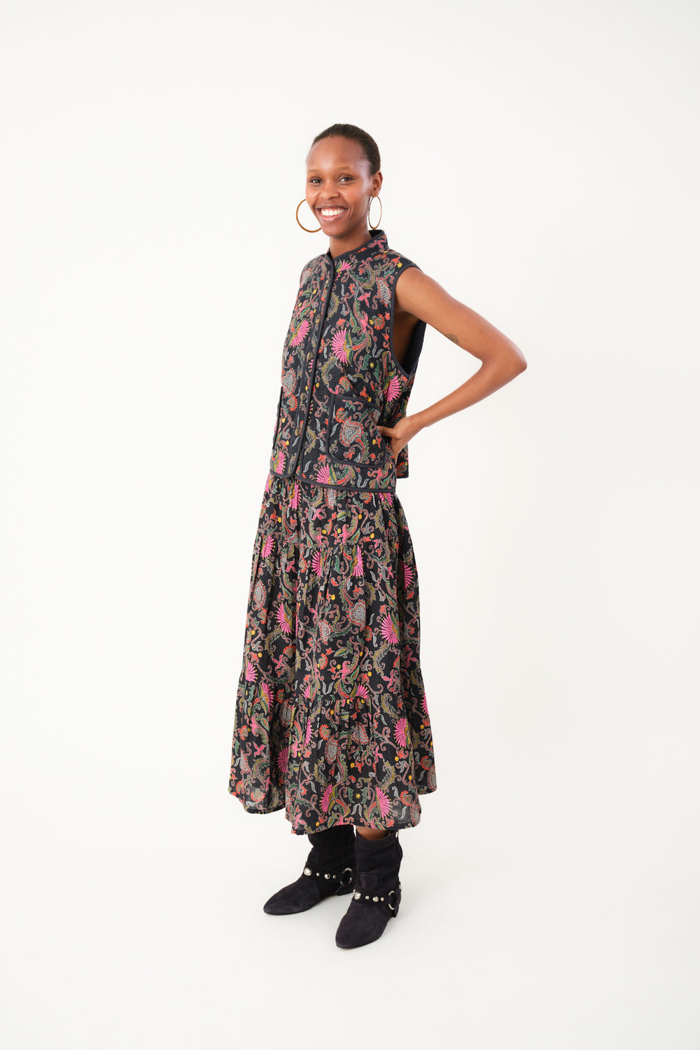 Lollys Laundry - Cairo Vest Flower Print