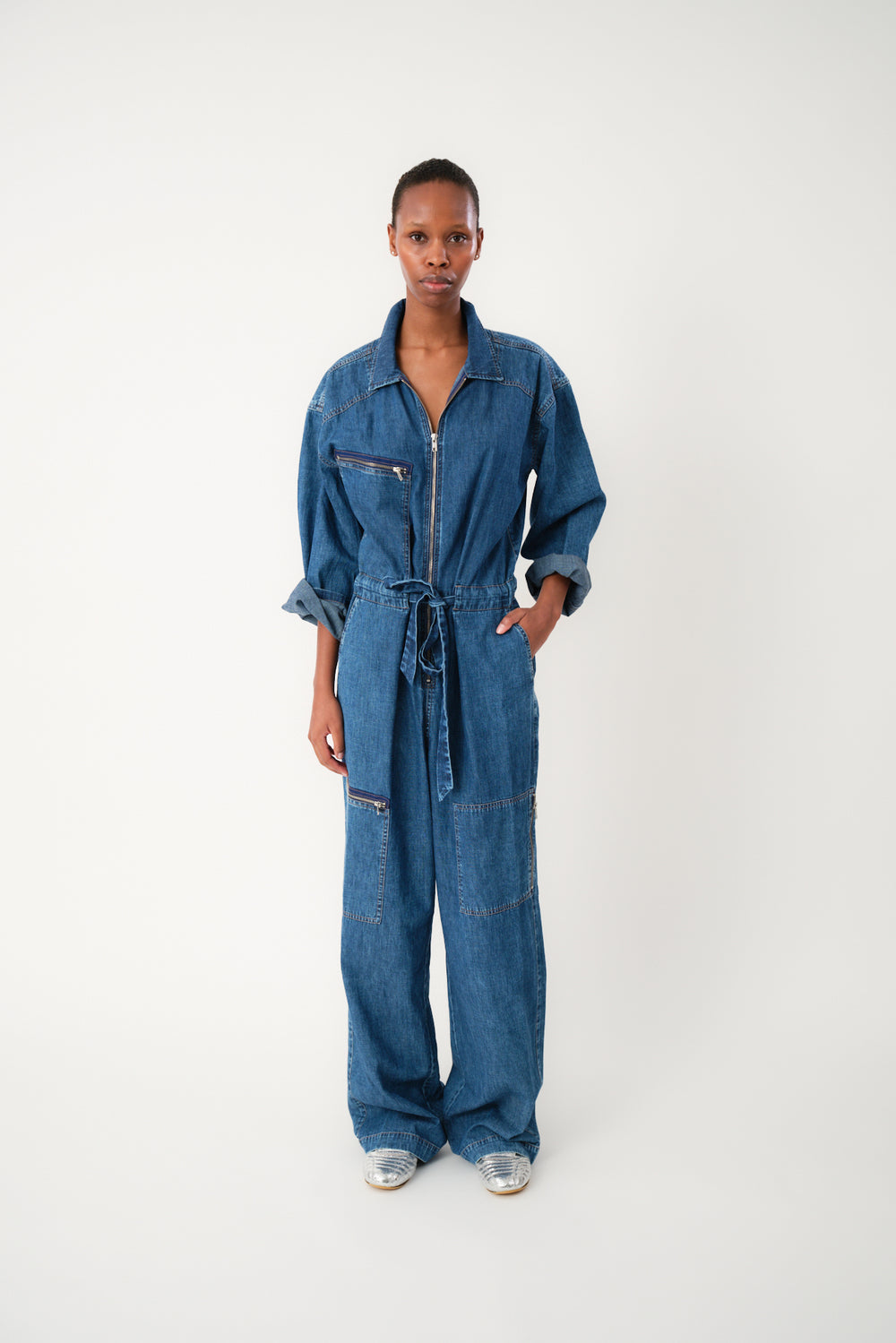 Lollys Laundry - Camden Jumpsuit - Washed Denim
