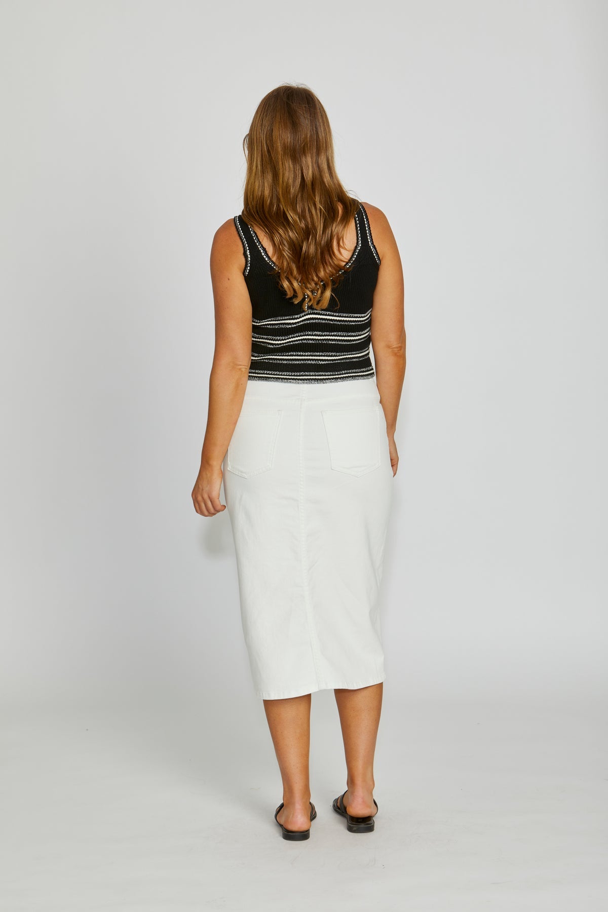 New London Jeans  - Derry Skirt - Washed White