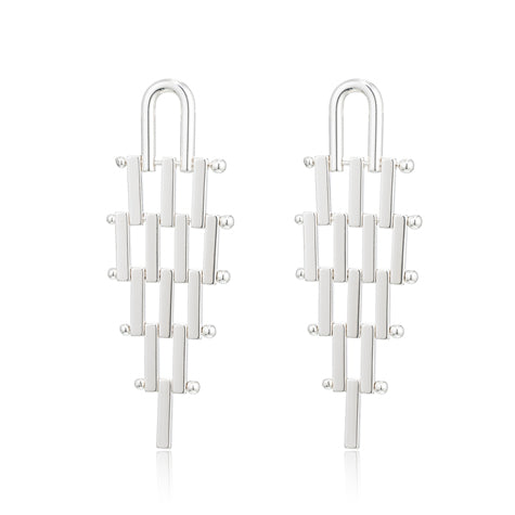 LOTUS Earring -  Chains Silver