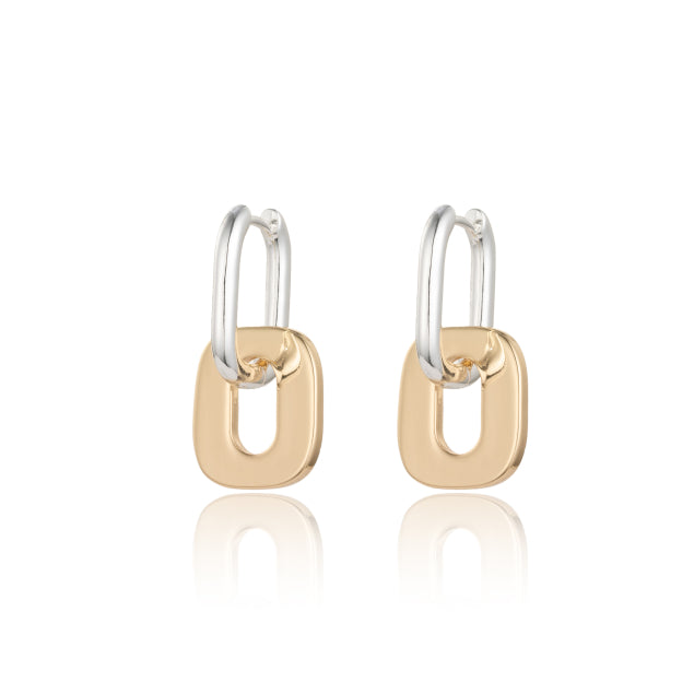 LOTUS - Gold Silver Drop Earring