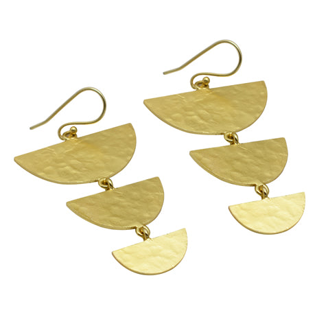 Gemma Earring - Gold 3 Tiered