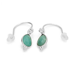 Gemma Earring - Amazonite Drop Silver