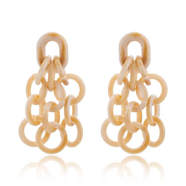 Zen Chain Drop Earring - Natural