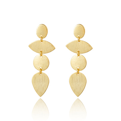 Gemma Earring - Shapes Drop - Gold