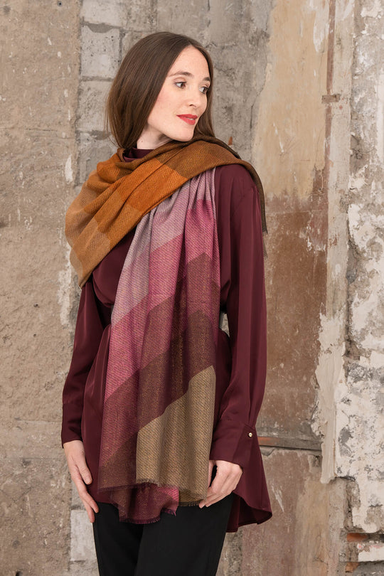 Yoko - Florence Cotton / Modal - Orange Burgundy