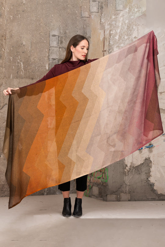 Yoko - Florence Cotton / Modal - Orange Burgundy