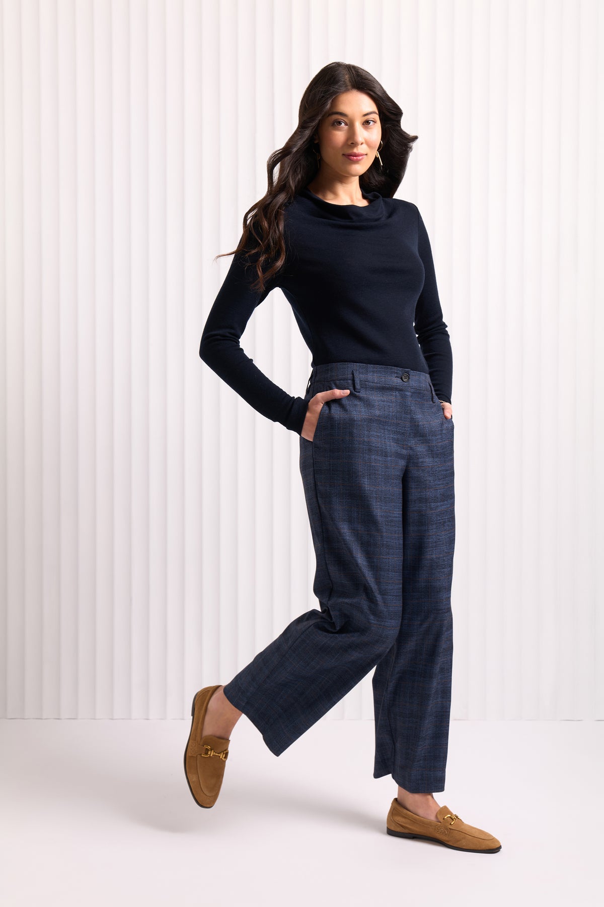 Foil  - Match Maker Pant - Dark Blue Check