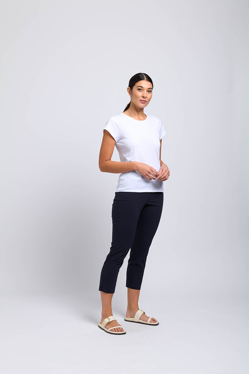 Foil - Fuss Free 7/8 Taper Pant - Navy