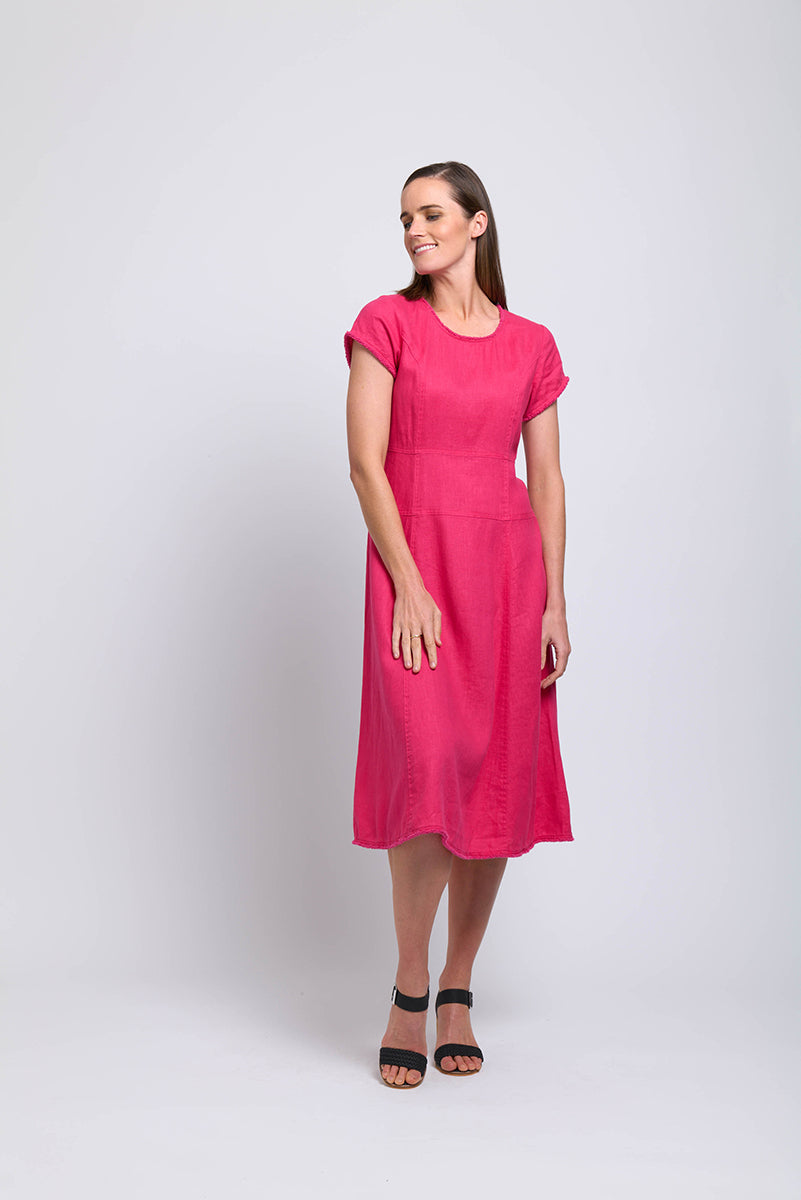 FOIL - Fringe Event Dress - Pink Flash