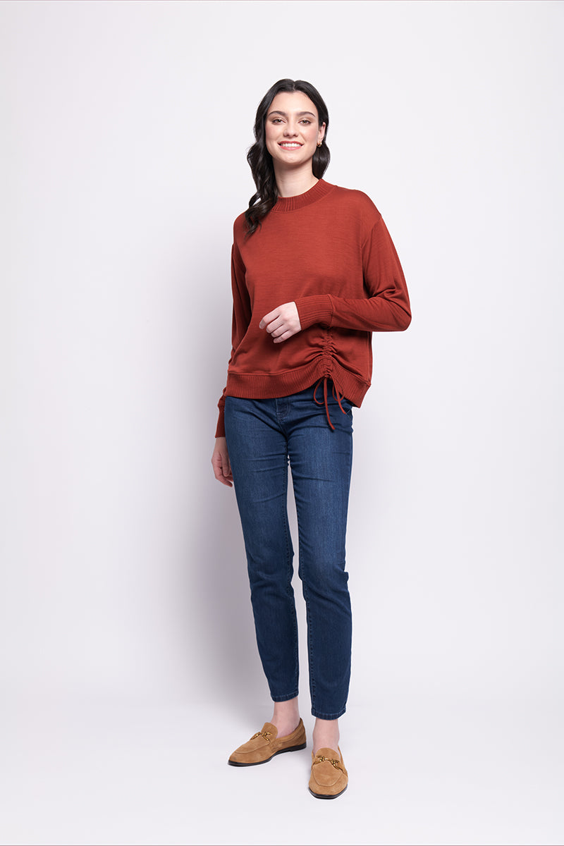 Foil  - Best Side Merino Top - Deep Rust