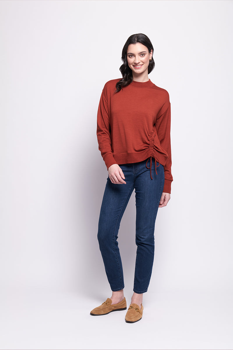 Foil  - Best Side Merino Top - Deep Rust
