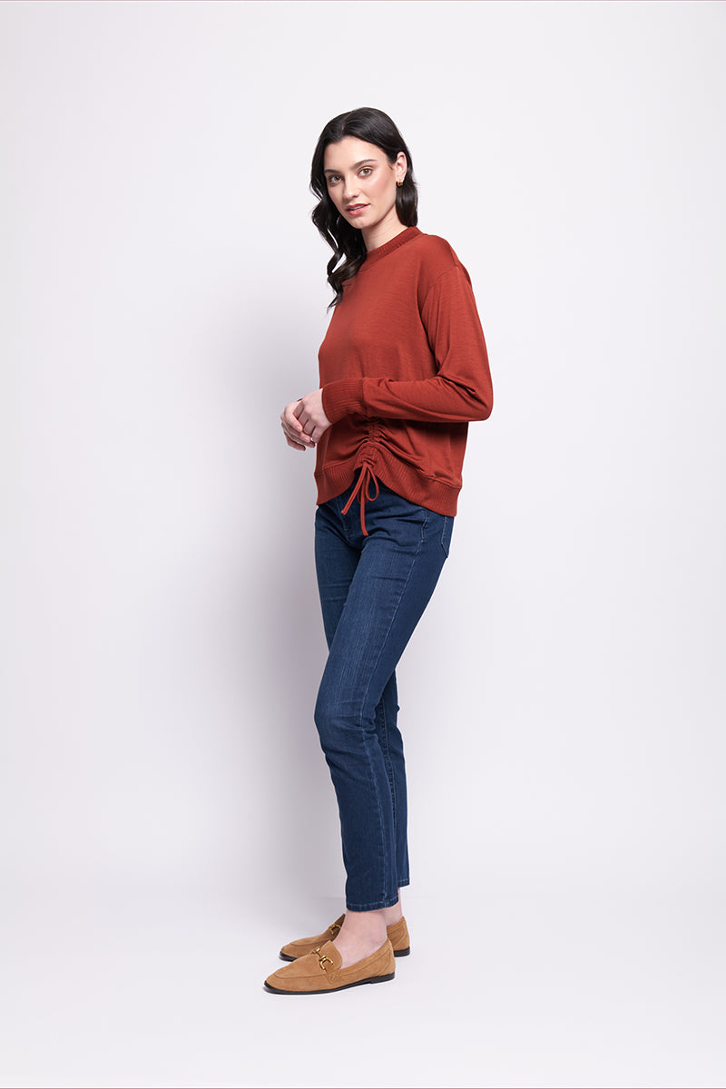 Foil  - Best Side Merino Top - Deep Rust