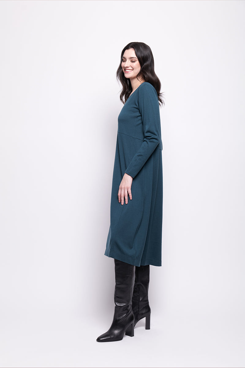 Foil  - Line Dance Merino Dress - Black