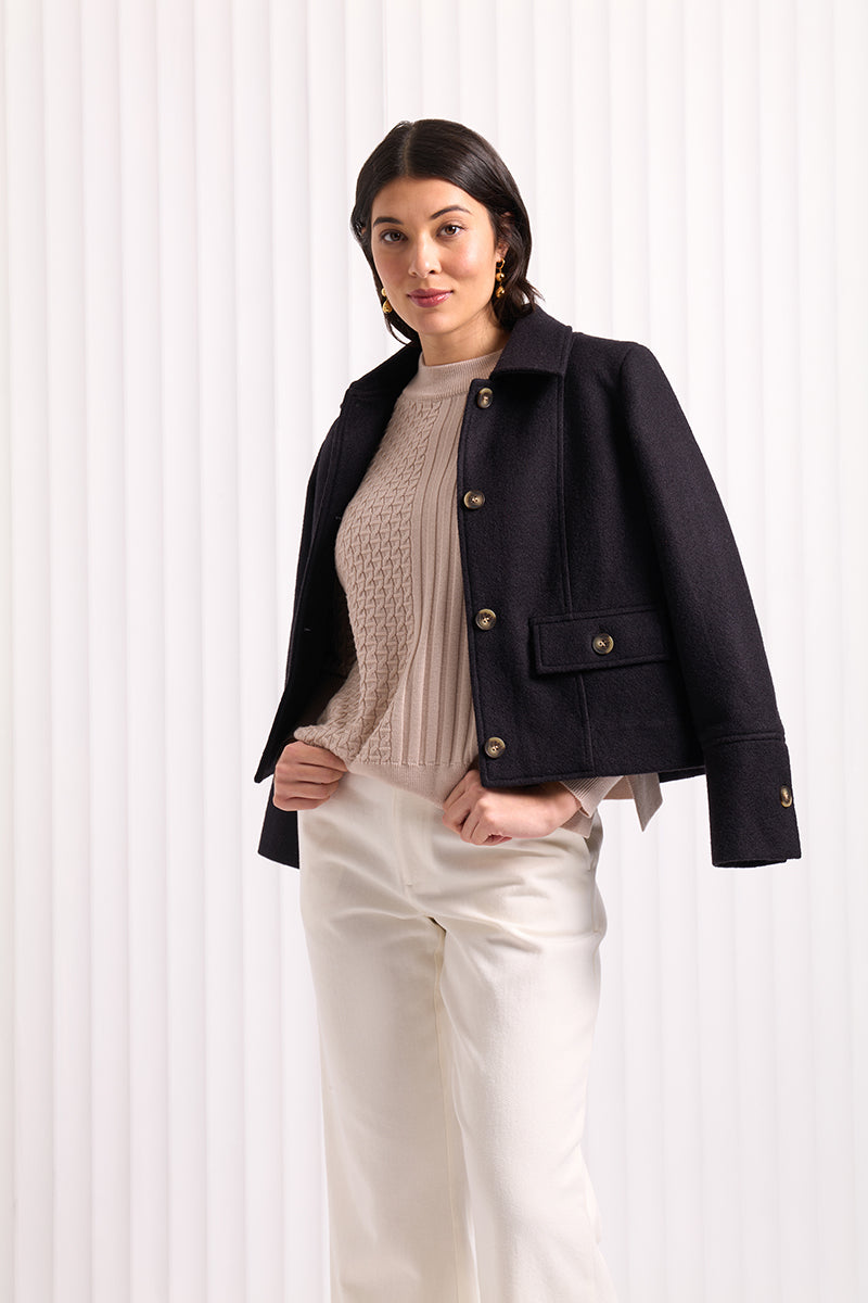 Foil - Sew Happy Coat - Future Dusk