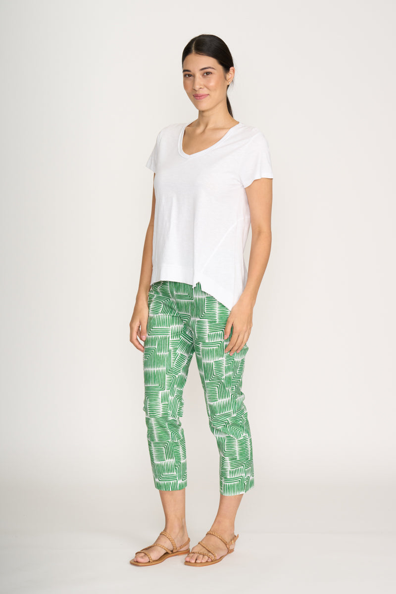 Foil - Fuss Free 7/8 Taper Pant - Lush Leaves