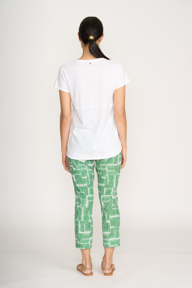 Foil - Fuss Free 7/8 Taper Pant - Lush Leaves
