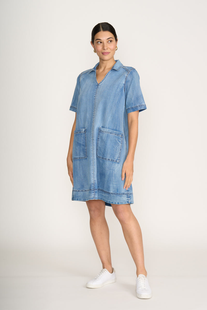 FOIL - Jeanious Dress - Blue Wash