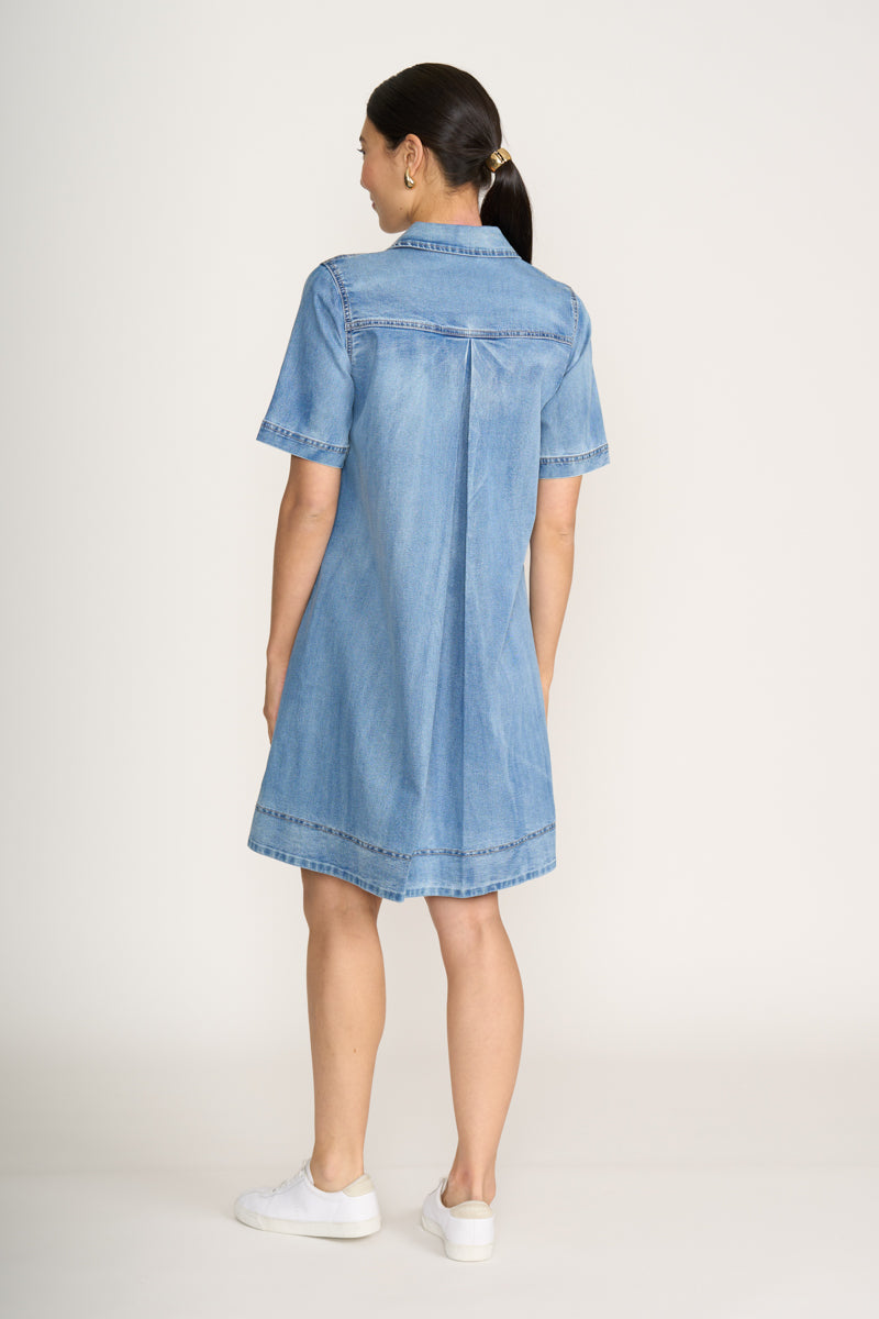 FOIL - Jeanious Dress - Blue Wash