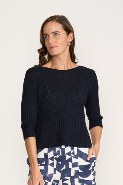 Foil  - Knitty Gritty Sweater - True Navy