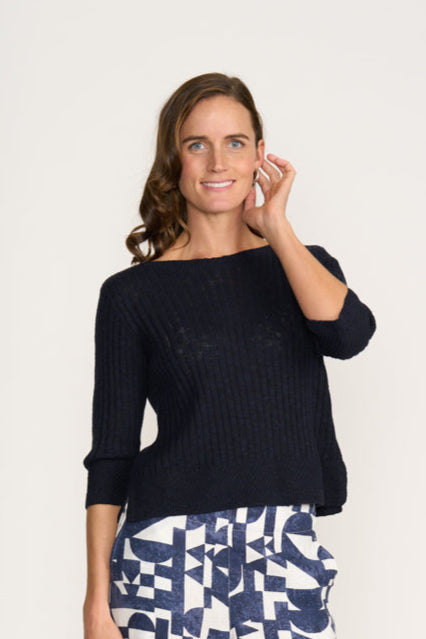 Foil  - Knitty Gritty Sweater - True Navy