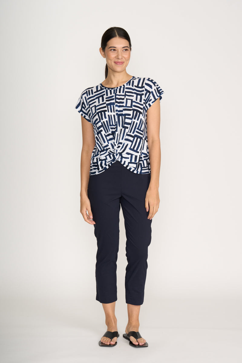 Foil - Fuss Free 7/8 Taper Pant - Navy