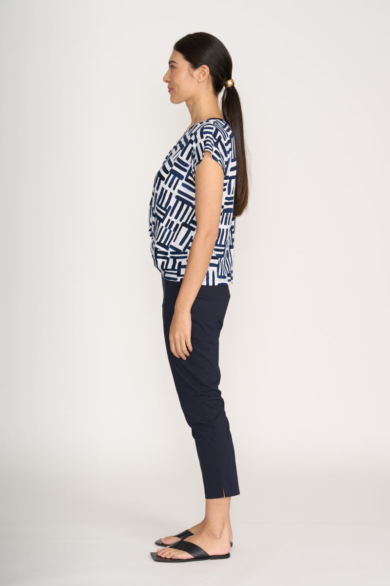 Foil - Fuss Free 7/8 Taper Pant - Navy