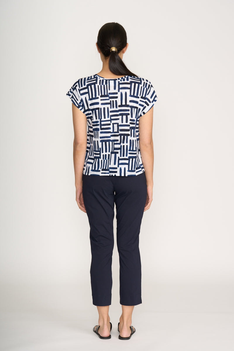Foil - Fuss Free 7/8 Taper Pant - Navy