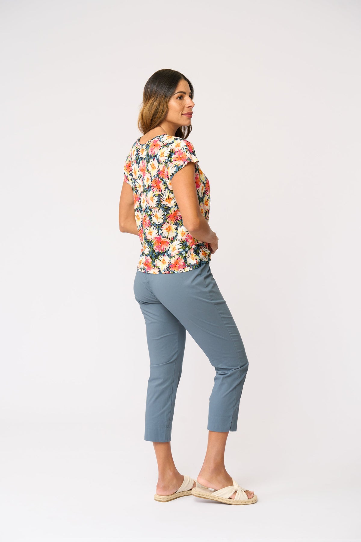 Foil - Fuss Free 7/8 Taper Pant - Ocean View