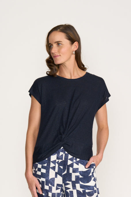 Foil  - Do the Twist Top - Navy