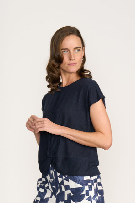 Foil  - Do the Twist Top - Navy