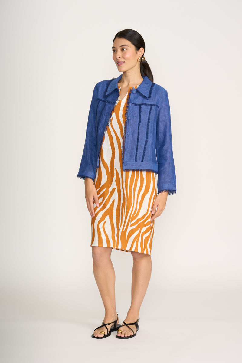 Foil  - Hey Mr DJ Linen Jacket - Capri