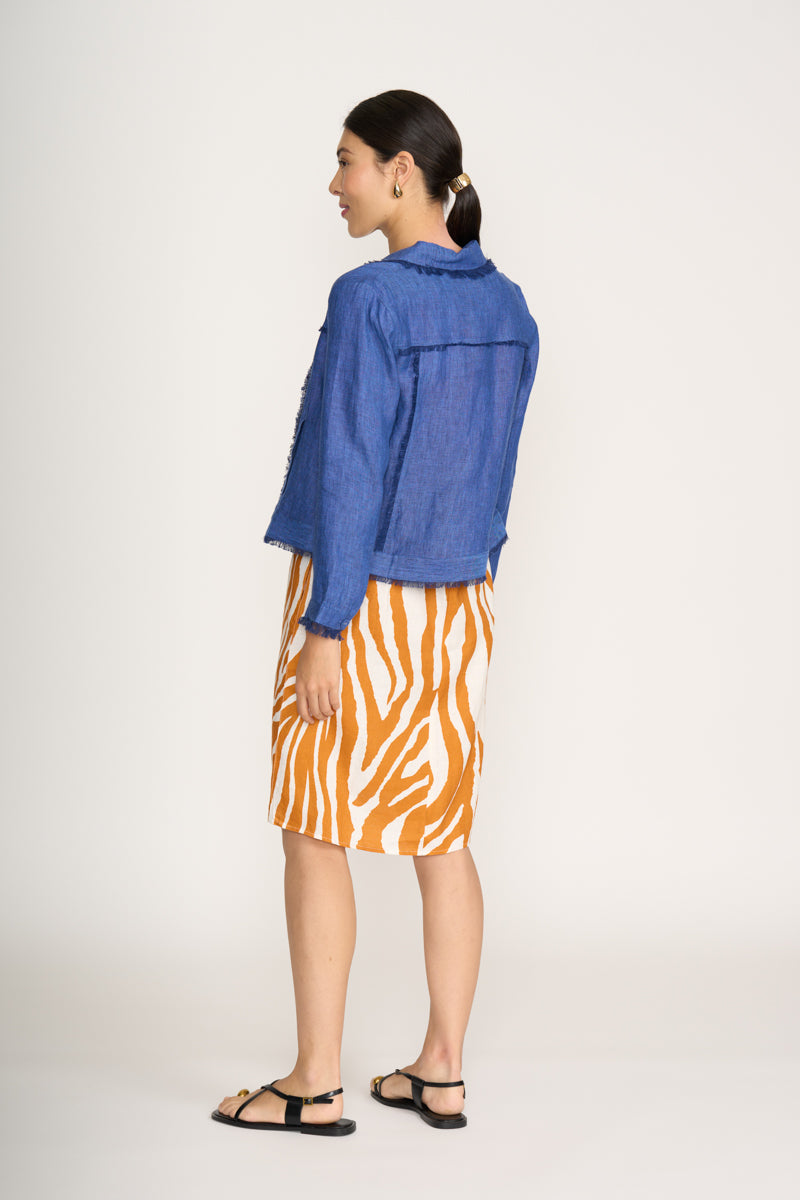 Foil  - Hey Mr DJ Linen Jacket - Capri