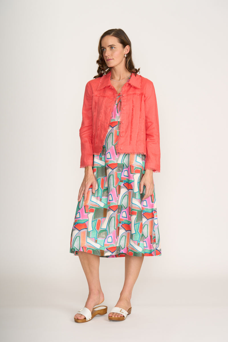 Foil  - Hey Mr DJ Linen Jacket - Melon