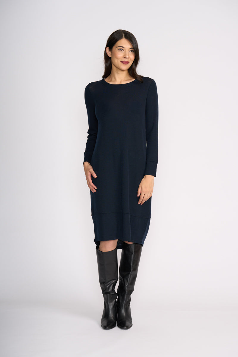 Foil  - Shear Perfection Merino Dress - Navy