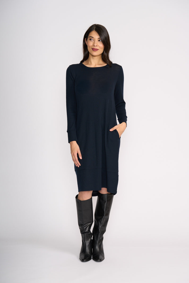 Foil  - Shear Perfection Merino Dress - Navy
