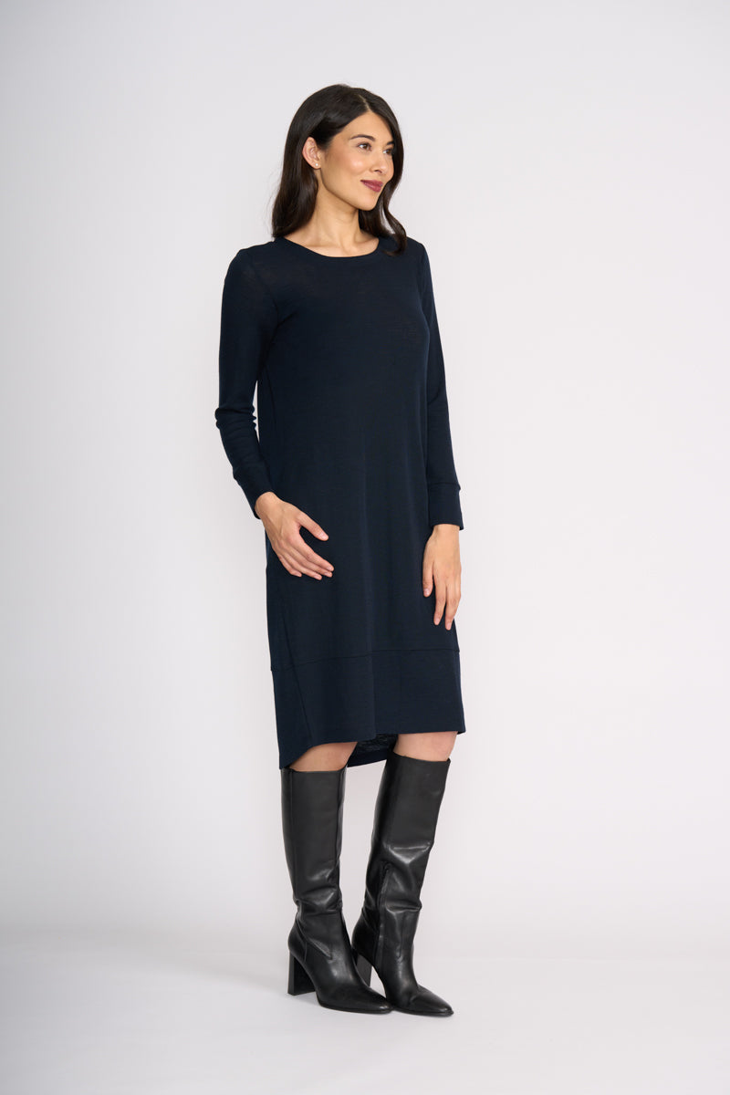 Foil  - Shear Perfection Merino Dress - Navy