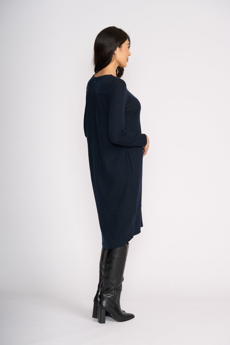 Foil  - Shear Perfection Merino Dress - Navy