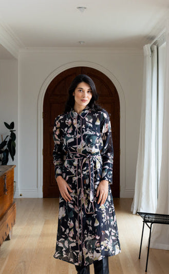 FOIL - Pipe Up Shirt Dress - Shadow Leaf