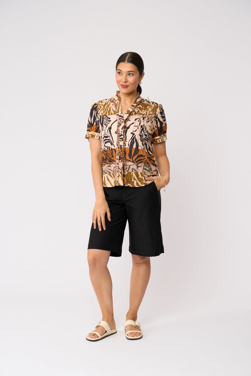 Foil  - Crushing it Cap Sleeve Shirt - Keep Palm