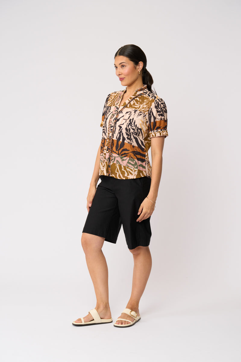 Foil  - Crushing it Cap Sleeve Shirt - Keep Palm