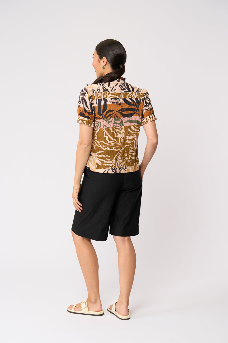 Foil  - Crushing it Cap Sleeve Shirt - Keep Palm