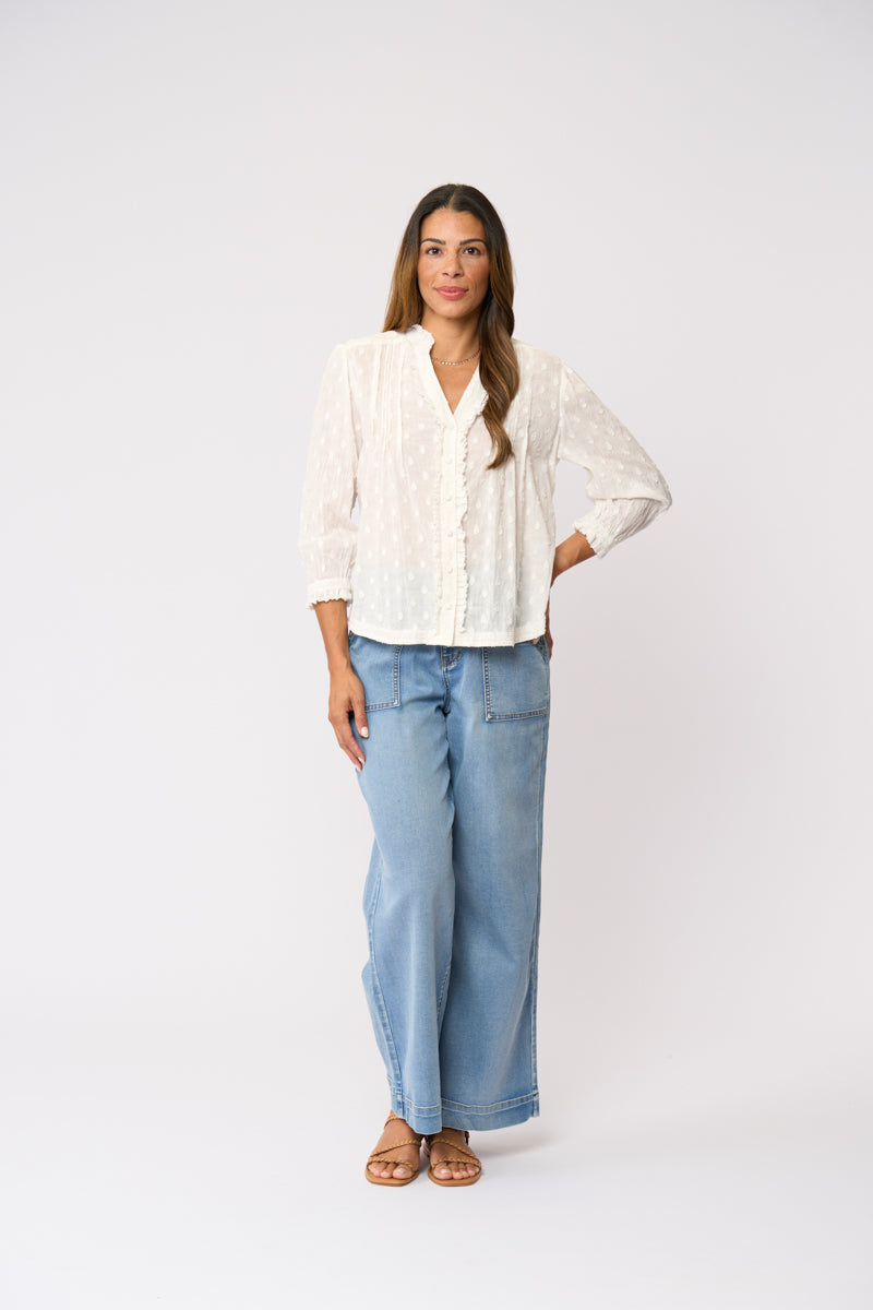 Foil  - Crushing it 3/4 Sleeve Shirt - White