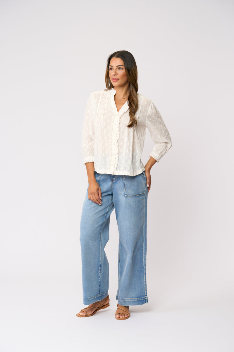 Foil  - Crushing it 3/4 Sleeve Shirt - White