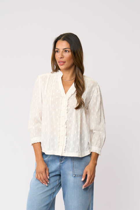 Foil  - Crushing it 3/4 Sleeve Shirt - White