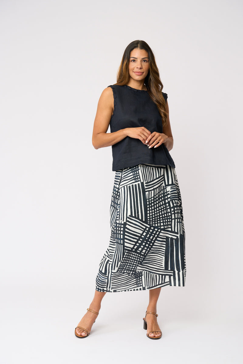 Foil - Braidy Bunch Top - Navy