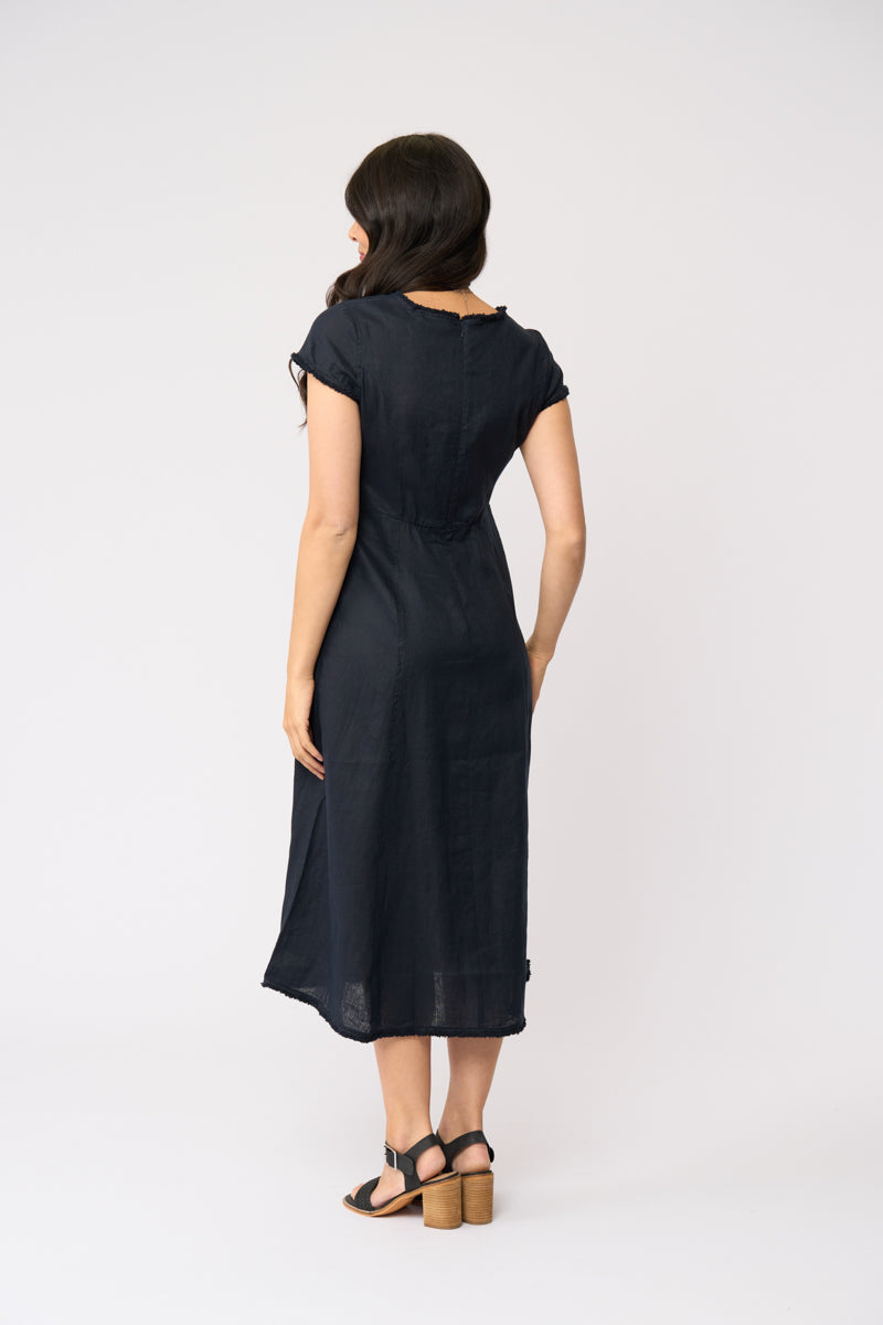 FOIL - On The Fringe Dress - Navy
