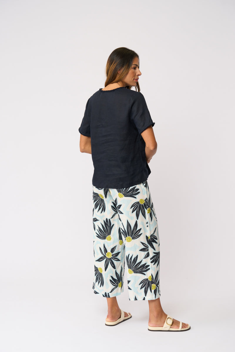 Foil  - Benefits Scoop Top -  Navy