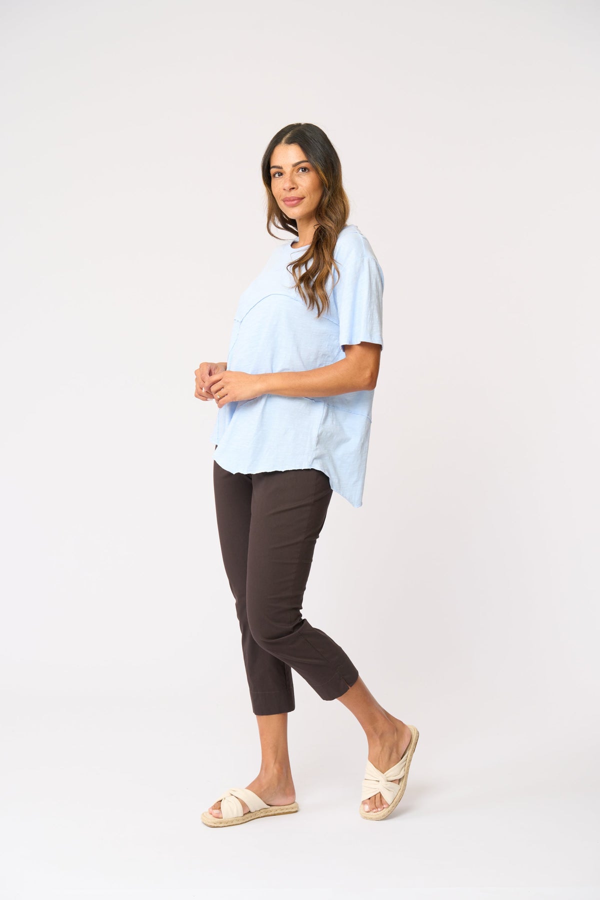 Foil - Fuss Free 7/8 Taper Pant - Sable